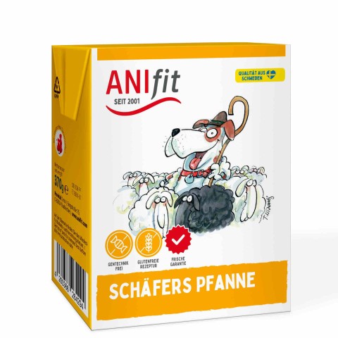 Dog Wet pet food Shepherd's Pan (Schäfers Pfanne) 370g 6 Piece -1- Anifit